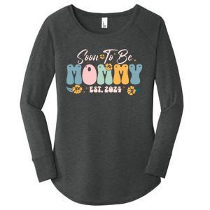 Soon To Be Mommy Est 2024 New Mom Pregnancy Announcement Women's Perfect Tri Tunic Long Sleeve Shirt