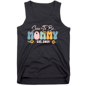 Soon To Be Mommy Est 2024 New Mom Pregnancy Announcement Tank Top