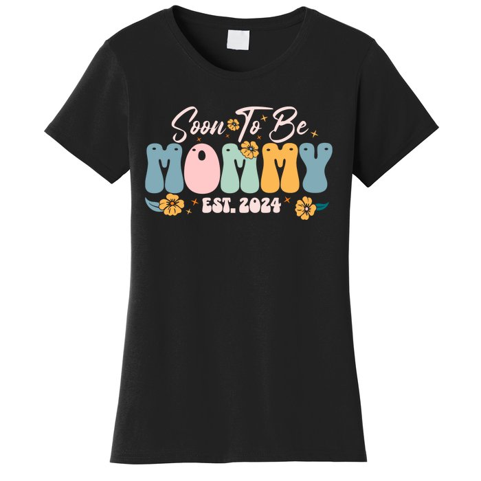 Soon To Be Mommy Est 2024 New Mom Pregnancy Announcement Women's T-Shirt