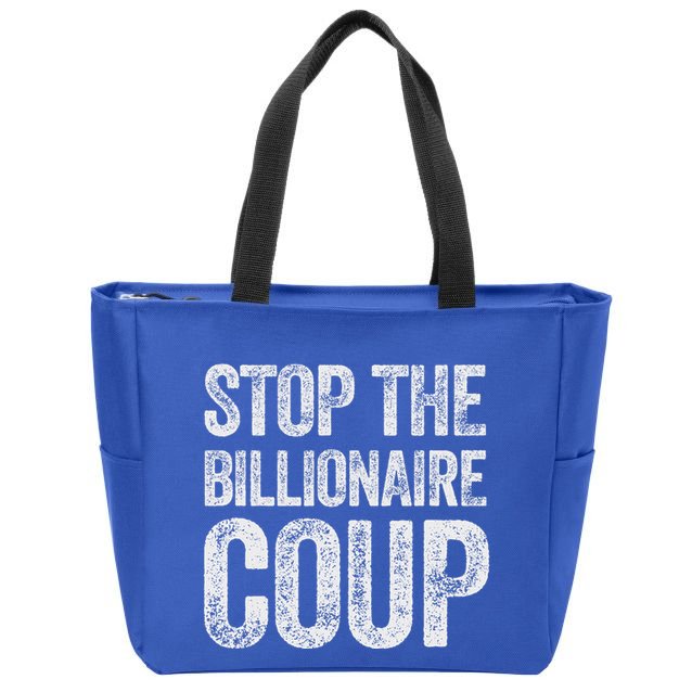 Stop The Billionaire Coup Zip Tote Bag