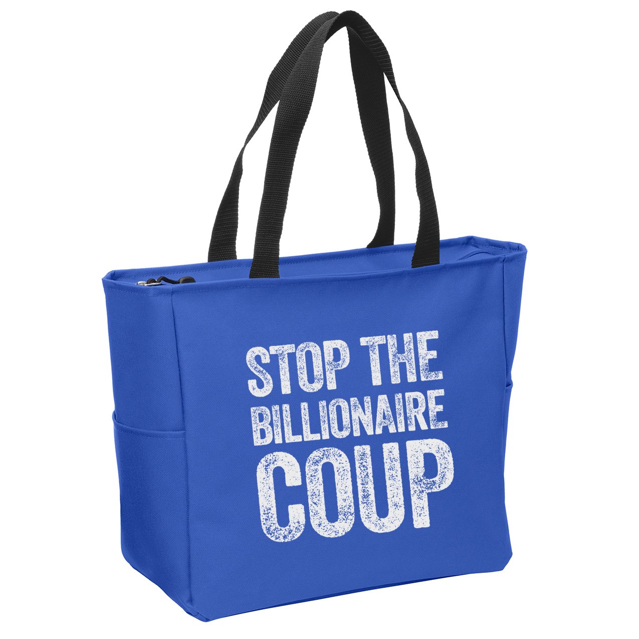 Stop The Billionaire Coup Zip Tote Bag