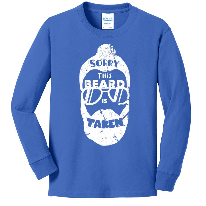 Sorry This Beard Is Taken Great Gift Valentines Day Great Gift Kids Long Sleeve Shirt