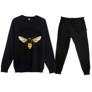 Save The Bees Save Our Planet Beekeeper Honey Earth Day Premium Crewneck Sweatsuit Set