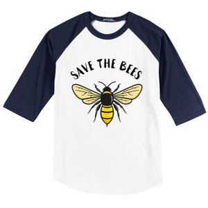 Save The Bees Save Our Planet Beekeeper Honey Earth Day Baseball Sleeve Shirt