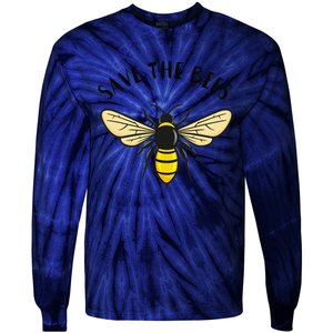 Save The Bees Save Our Planet Beekeeper Honey Earth Day Tie-Dye Long Sleeve Shirt