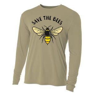 Save The Bees Save Our Planet Beekeeper Honey Earth Day Cooling Performance Long Sleeve Crew