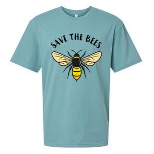 Save The Bees Save Our Planet Beekeeper Honey Earth Day Sueded Cloud Jersey T-Shirt