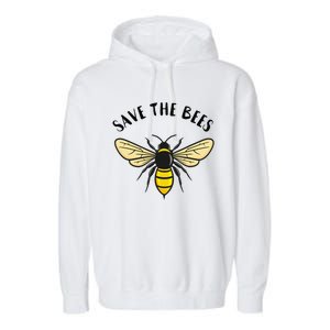 Save The Bees Save Our Planet Beekeeper Honey Earth Day Garment-Dyed Fleece Hoodie