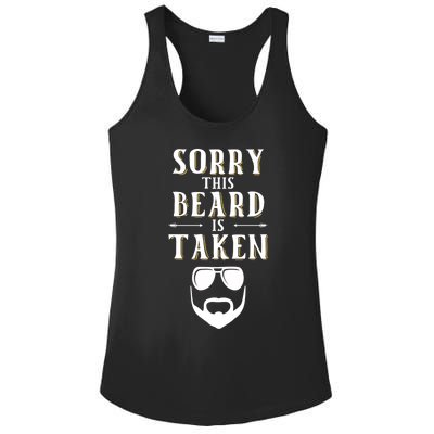 Sorry This Beard Is Taken Gift Valentines Day Cool Gift Ladies PosiCharge Competitor Racerback Tank