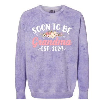 Soon To Be Grandma 2024 MotherS Day For New Grandma Colorblast Crewneck Sweatshirt