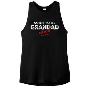 Soon To be Grandad Again est. 2024 Promoted to Grandpa Papa Ladies PosiCharge Tri-Blend Wicking Tank