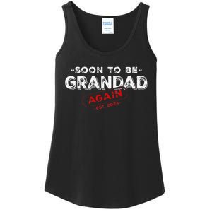 Soon To be Grandad Again est. 2024 Promoted to Grandpa Papa Ladies Essential Tank