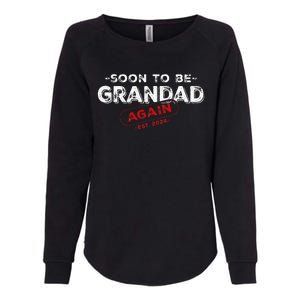 Soon To be Grandad Again est. 2024 Promoted to Grandpa Papa Womens California Wash Sweatshirt