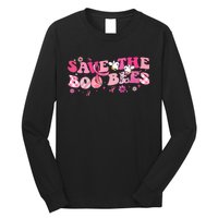 Save The Boo Bees Breast Cancer Awareness Halloween Boo Bees Long Sleeve Shirt