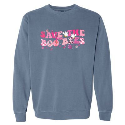 Save The Boo Bees Breast Cancer Awareness Halloween Boo Bees Garment-Dyed Sweatshirt