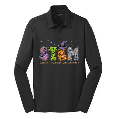 STEM Teacher Boo Crew Funny Halloween Matching Costume Silk Touch Performance Long Sleeve Polo