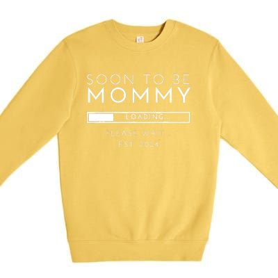 Soon To Be Mommy Est 2024 Promoted To Mom 2024 New Mama Premium Crewneck Sweatshirt