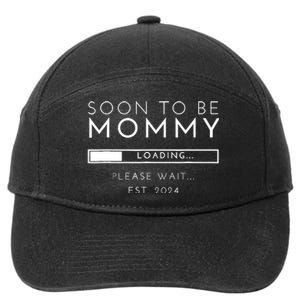 Soon To Be Mommy Est 2024 Promoted To Mom 2024 New Mama 7-Panel Snapback Hat