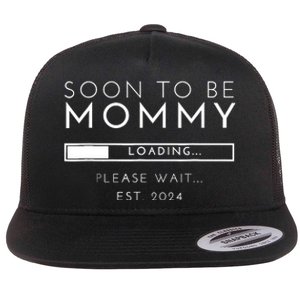 Soon To Be Mommy Est 2024 Promoted To Mom 2024 New Mama Flat Bill Trucker Hat