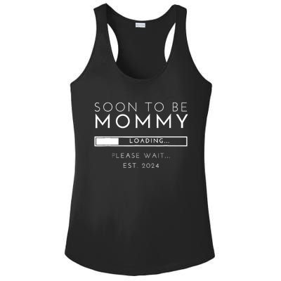 Soon To Be Mommy Est 2024 Promoted To Mom 2024 New Mama Ladies PosiCharge Competitor Racerback Tank