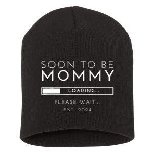 Soon To Be Mommy Est 2024 Promoted To Mom 2024 New Mama Short Acrylic Beanie