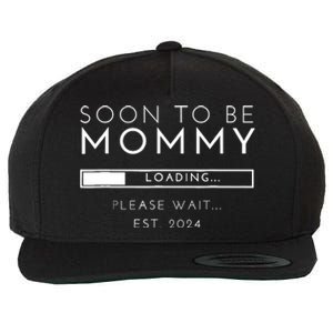 Soon To Be Mommy Est 2024 Promoted To Mom 2024 New Mama Wool Snapback Cap