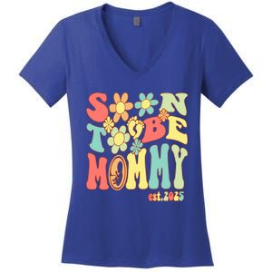 Soon To Be Mommy 2025 First Time Mom Pregnancy Mother’S Day Gift Women's V-Neck T-Shirt