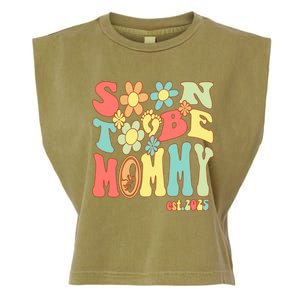 Soon To Be Mommy 2025 First Time Mom Pregnancy Mother’S Day Gift Garment-Dyed Women's Muscle Tee