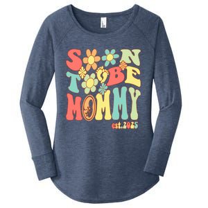 Soon To Be Mommy 2025 First Time Mom Pregnancy Mother’S Day Gift Women's Perfect Tri Tunic Long Sleeve Shirt