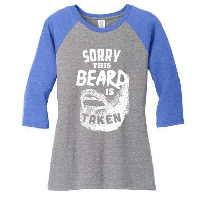 Sorry This Beard Is Taken Gift Valentines Day Funny Gift Women's Tri-Blend 3/4-Sleeve Raglan Shirt