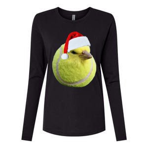 Silly Tennis Bird Chick Meme For Christmas Brainrot Gen Z Womens Cotton Relaxed Long Sleeve T-Shirt