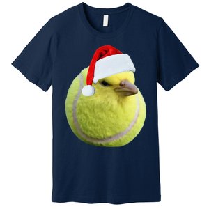 Silly Tennis Bird Chick Meme For Christmas Brainrot Gen Z Premium T-Shirt