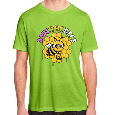 Save The Bees Earth Day Cute Environmental Climate Change Adult ChromaSoft Performance T-Shirt