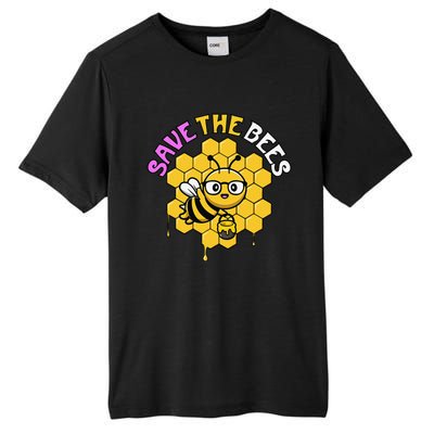 Save The Bees Earth Day Cute Environmental Climate Change Tall Fusion ChromaSoft Performance T-Shirt