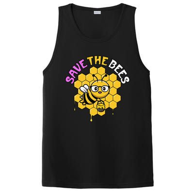 Save The Bees Earth Day Cute Environmental Climate Change PosiCharge Competitor Tank