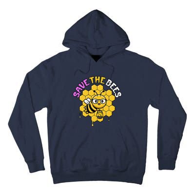 Save The Bees Earth Day Cute Environmental Climate Change Tall Hoodie