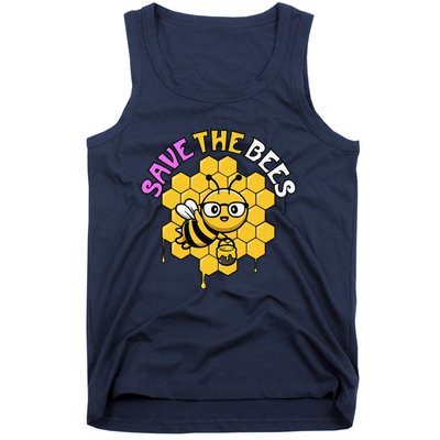 Save The Bees Earth Day Cute Environmental Climate Change Tank Top