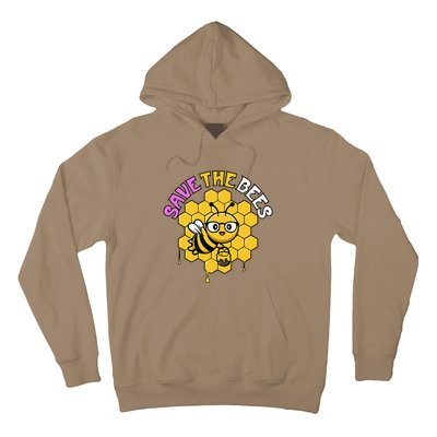 Save The Bees Earth Day Cute Environmental Climate Change Hoodie