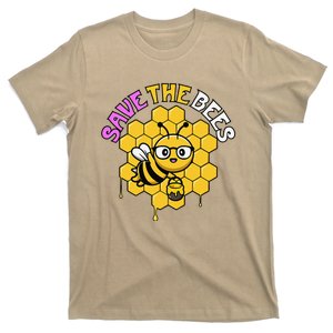 Save The Bees Earth Day Cute Environmental Climate Change T-Shirt