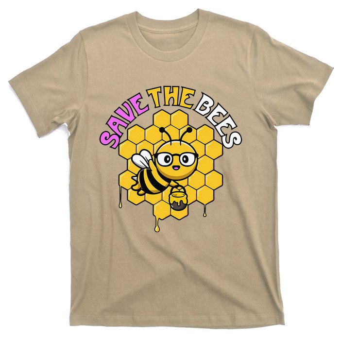 Save The Bees Earth Day Cute Environmental Climate Change T-Shirt