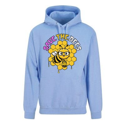 Save The Bees Earth Day Cute Environmental Climate Change Unisex Surf Hoodie