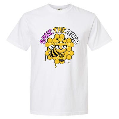 Save The Bees Earth Day Cute Environmental Climate Change Garment-Dyed Heavyweight T-Shirt