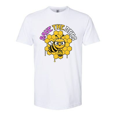 Save The Bees Earth Day Cute Environmental Climate Change Softstyle CVC T-Shirt