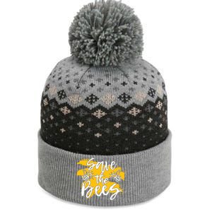 Save The Bees Bee Beekeeper Cute Gift The Baniff Cuffed Pom Beanie