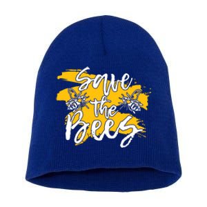 Save The Bees Bee Beekeeper Cute Gift Short Acrylic Beanie