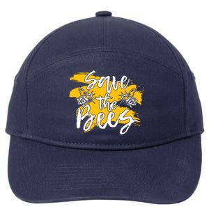 Save The Bees Bee Beekeeper Cute Gift 7-Panel Snapback Hat