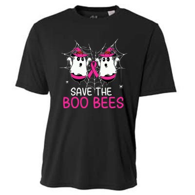 Save The Boobees Boo Bees Ribbon Breast Cancer Halloween Cooling Performance Crew T-Shirt