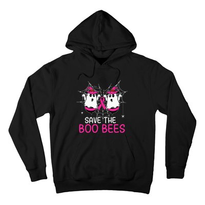 Save The Boobees Boo Bees Ribbon Breast Cancer Halloween Hoodie