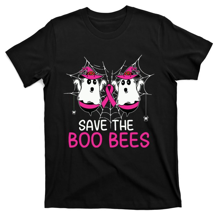 Save The Boobees Boo Bees Ribbon Breast Cancer Halloween T-Shirt