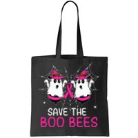 Save The Boobees Boo Bees Ribbon Breast Cancer Halloween Tote Bag